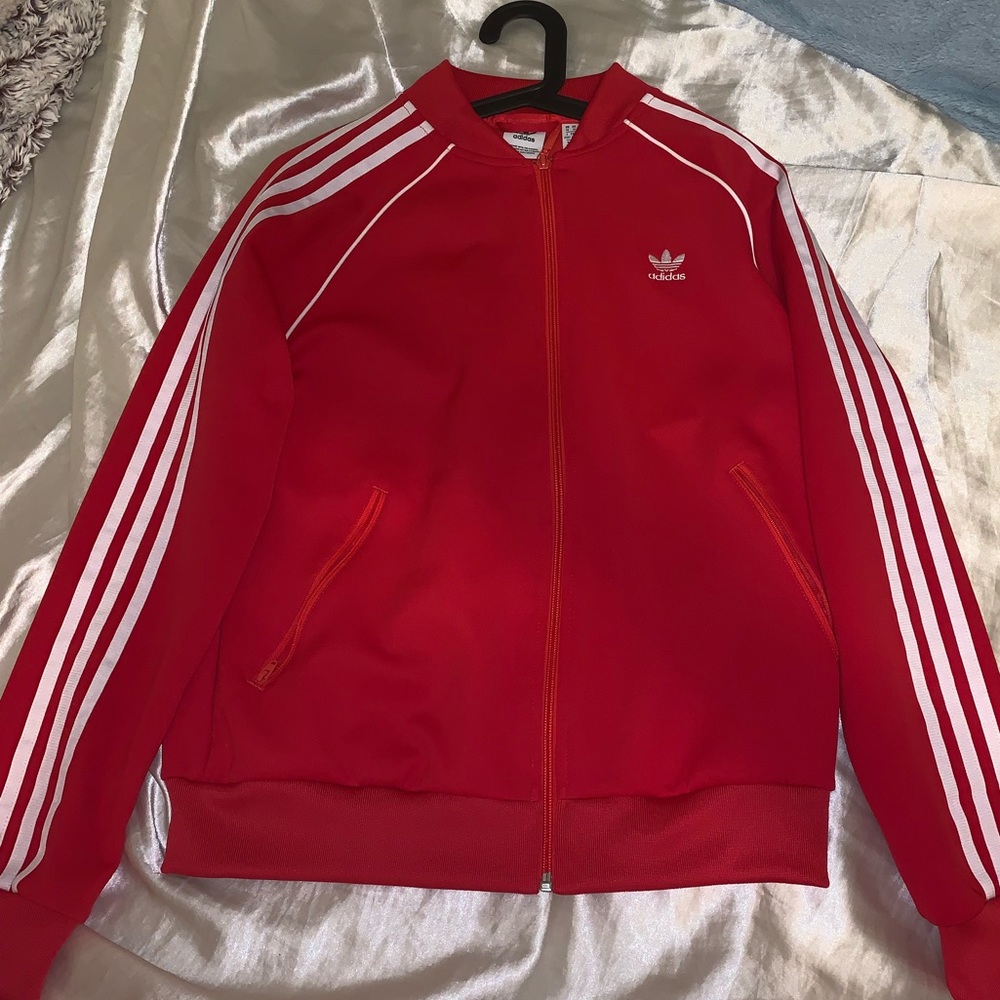 Red Adidas track jacket